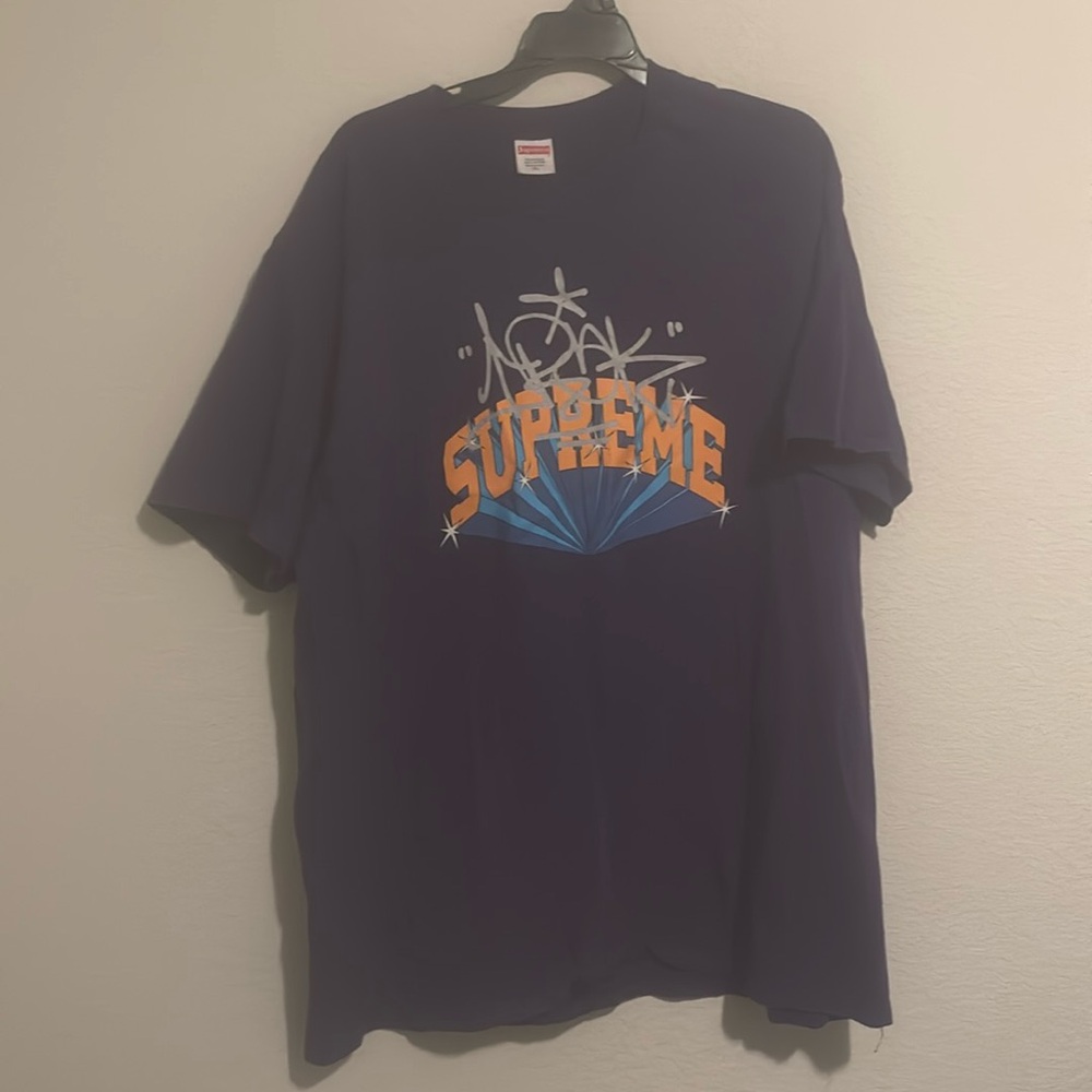 SUPREME GRAFFITI T-SHIRT in INDIGO